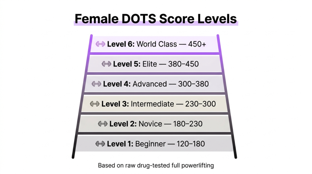 infographic for Female DOTS Score Levels