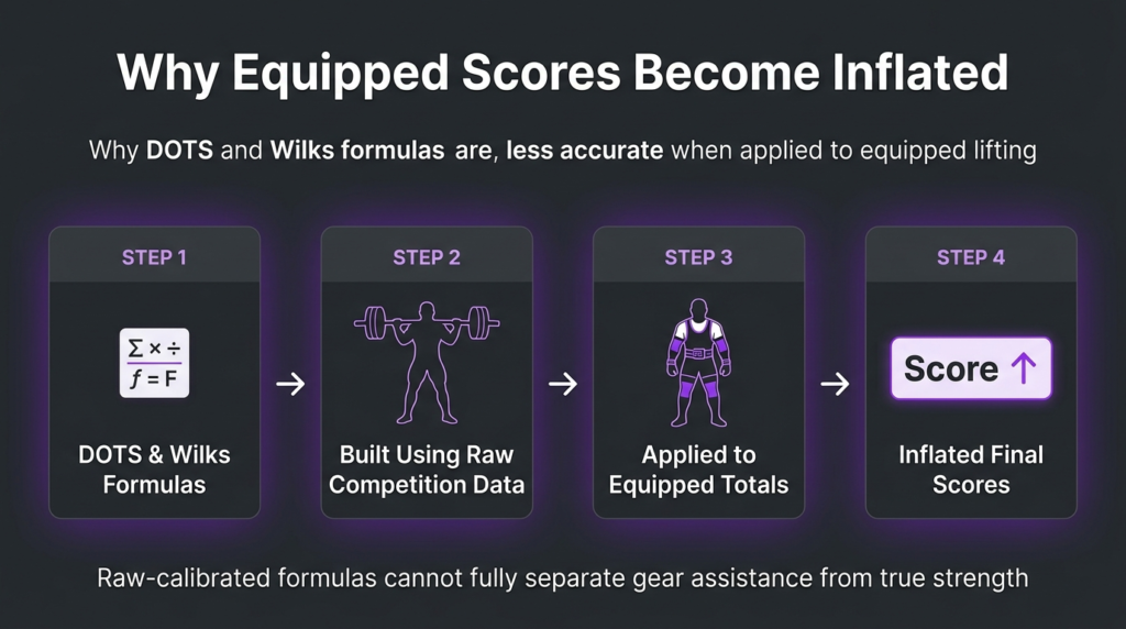 infograph for Why Equipped Scores Become Inflated
