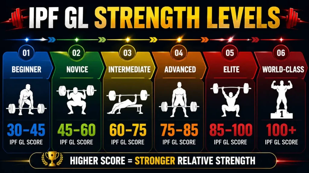 infograph for IPF GL strength levels